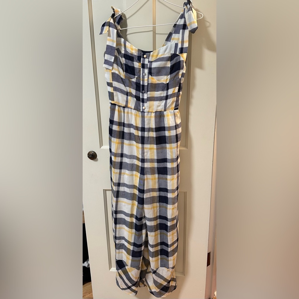Anthropologie by Moon River Plaid Jumpsuit